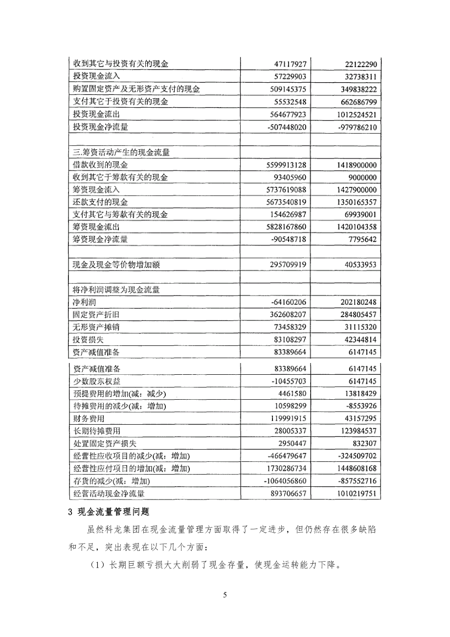 案例1:科龙集团的衰落,现金流量管理规定之谜_第5页