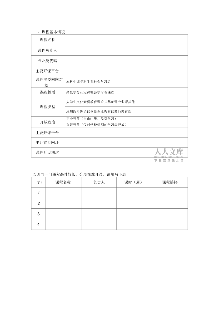 精品在線開放課程建設方案空白_第2頁