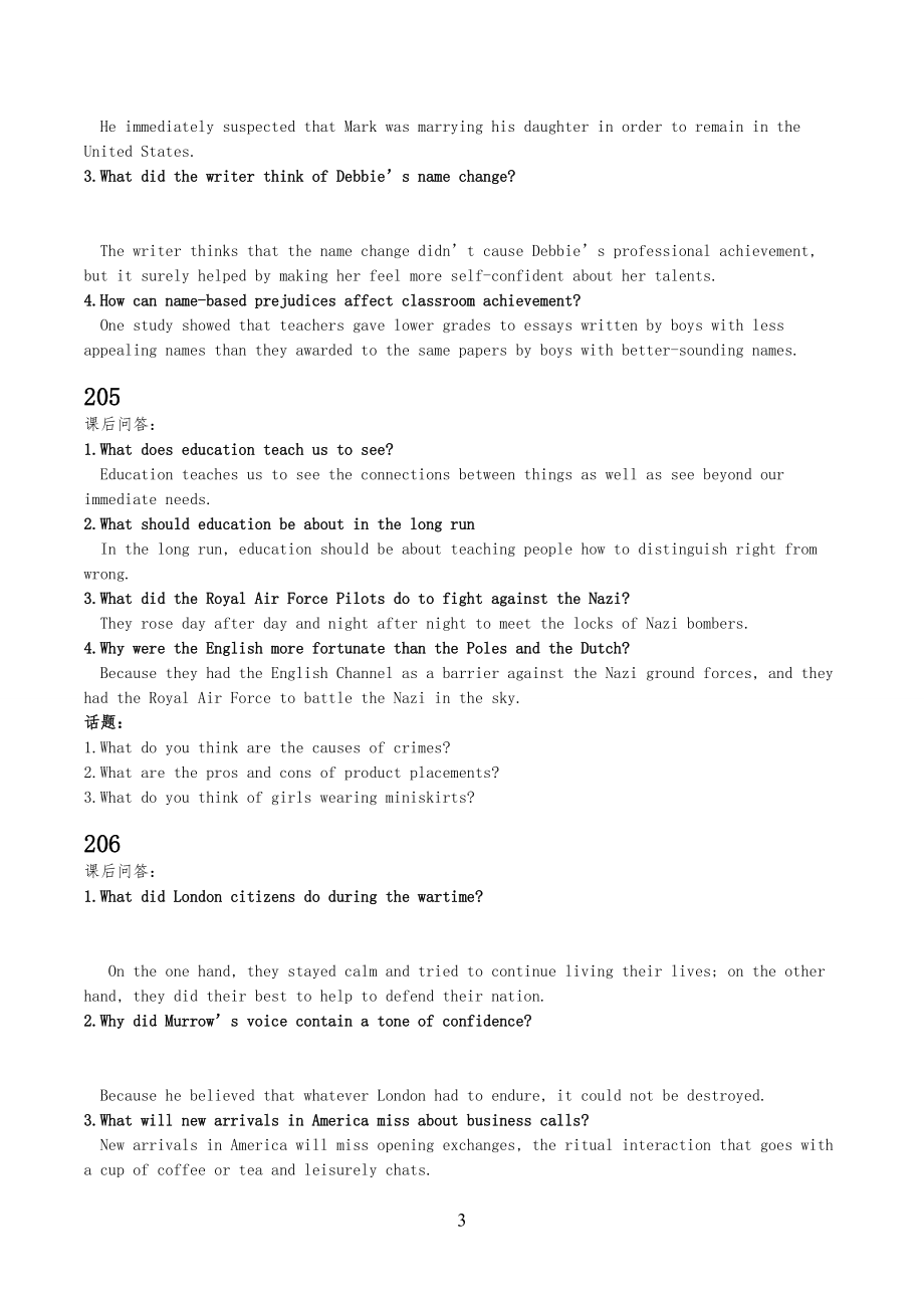 14屆新視野大學(xué)英語口語考試試習(xí)題_第3頁
