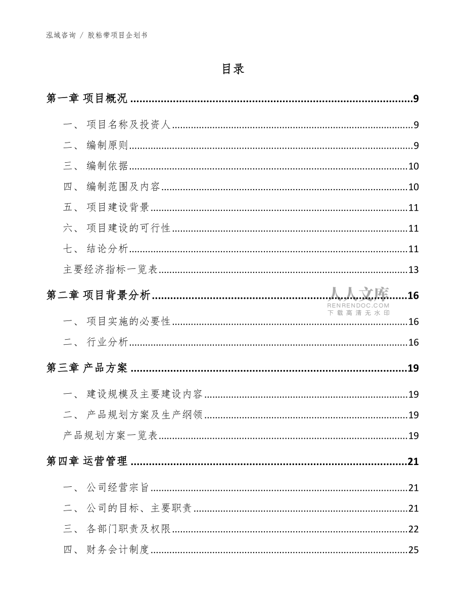 膠粘帶項(xiàng)目企劃書_模板范文_第2頁