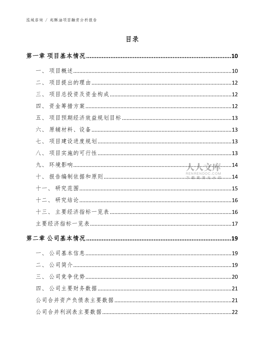 起酥油项目融资分析报告(范文模板)_第2页