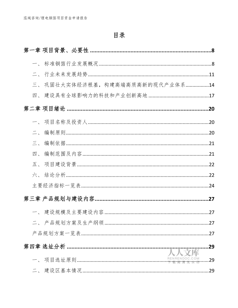 锂电铜箔项目资金申请报告(模板范文)_第2页