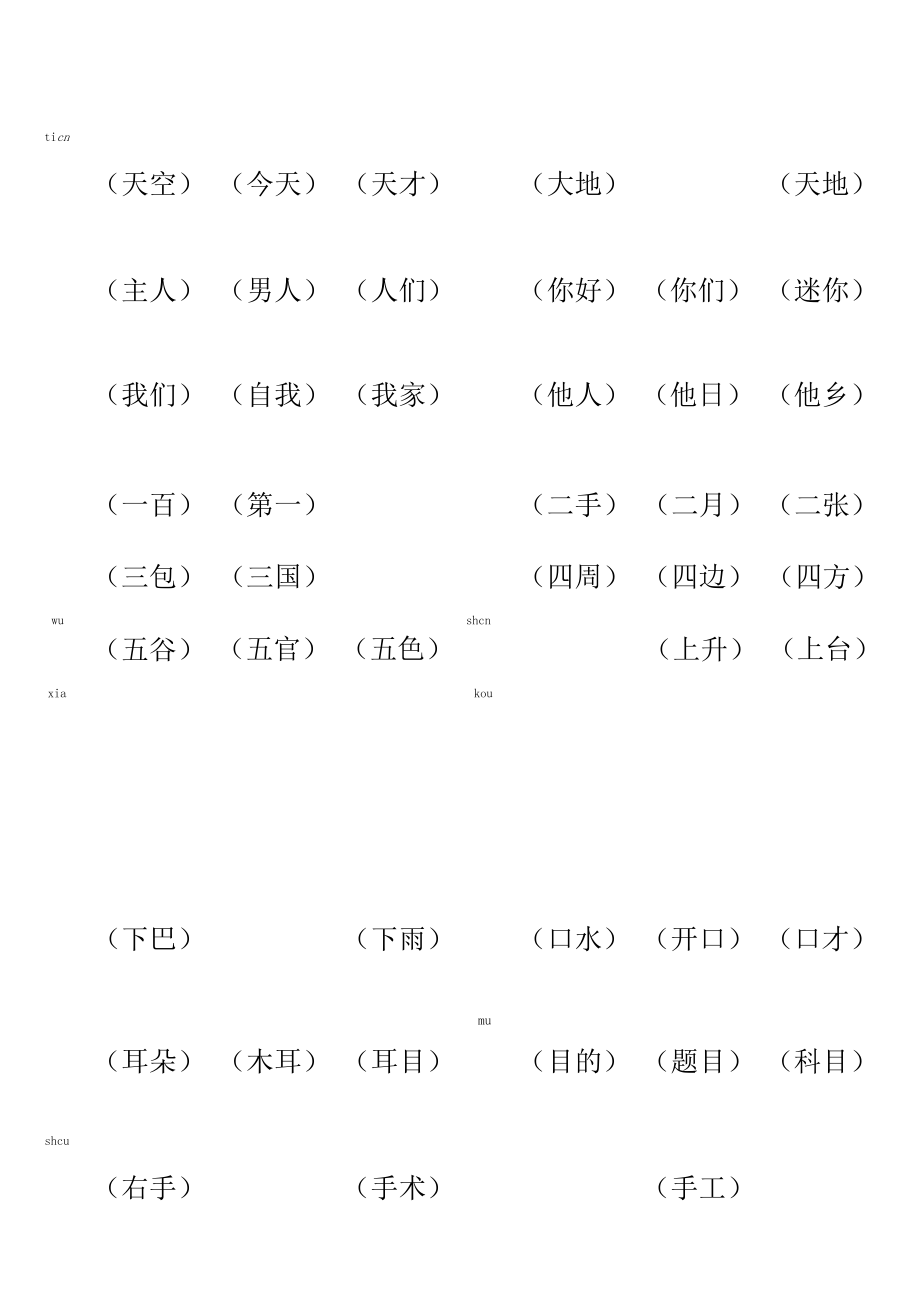小學(xué)一年級(jí)——每日一讀內(nèi)部資料_第3頁