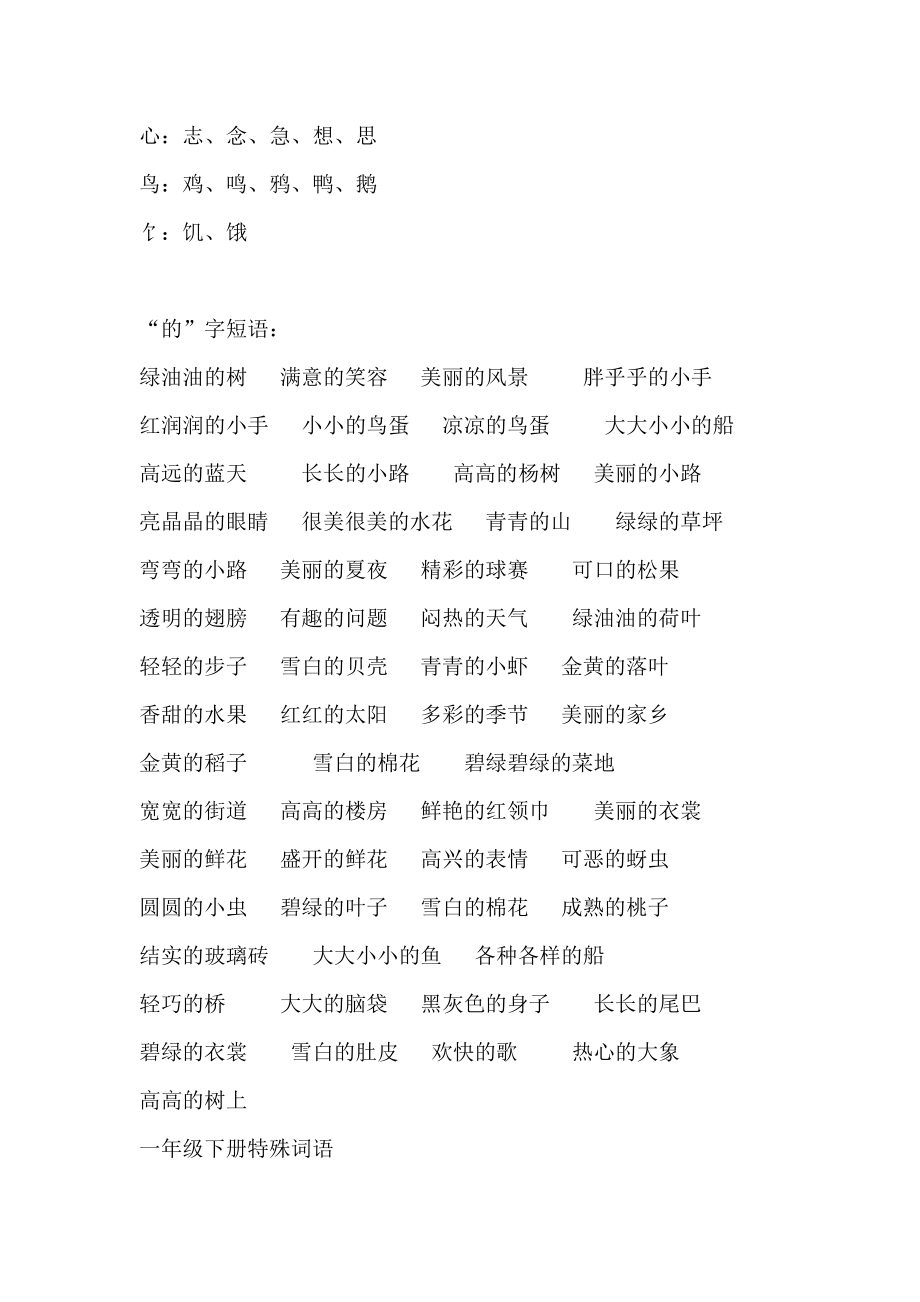 一年級下冊按偏旁歸類_第3頁