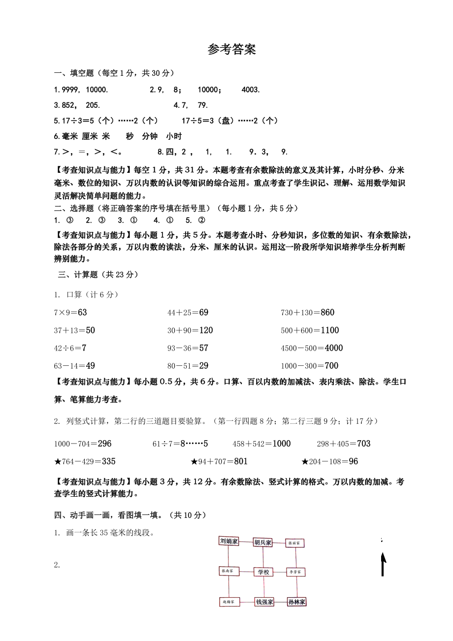 最新苏教版小学二年级下册数学《期末考试卷》(带答案)_第5页