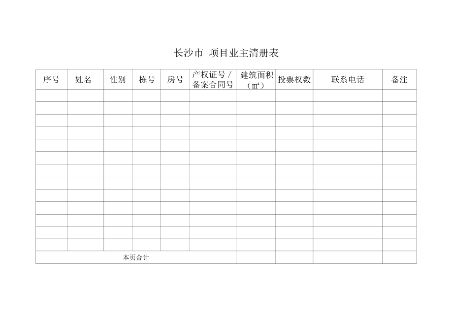(完整)业主委员会成立全套表格,推荐文档_第3页