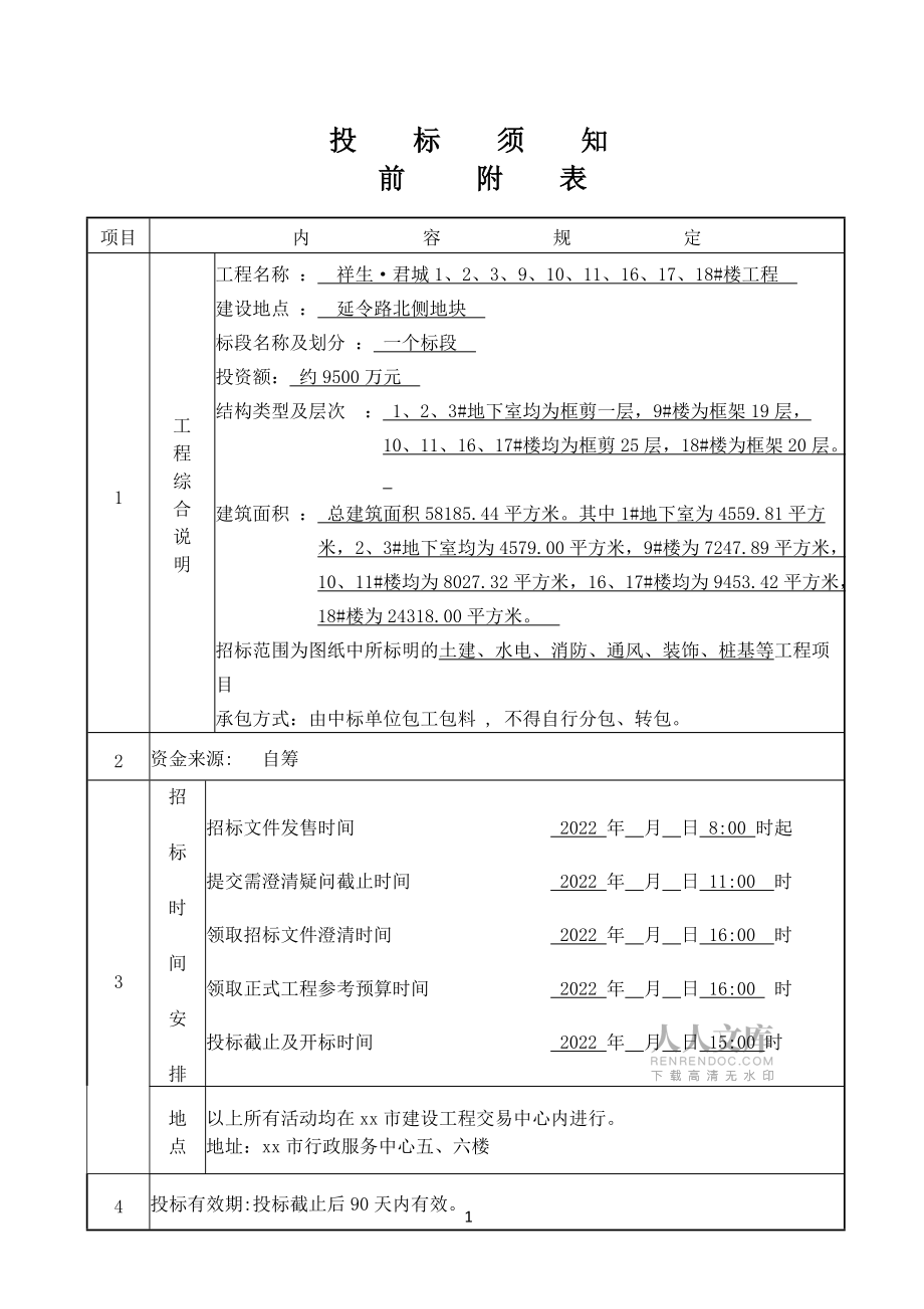 房屋建筑与装饰工程招标文件范本_第2页