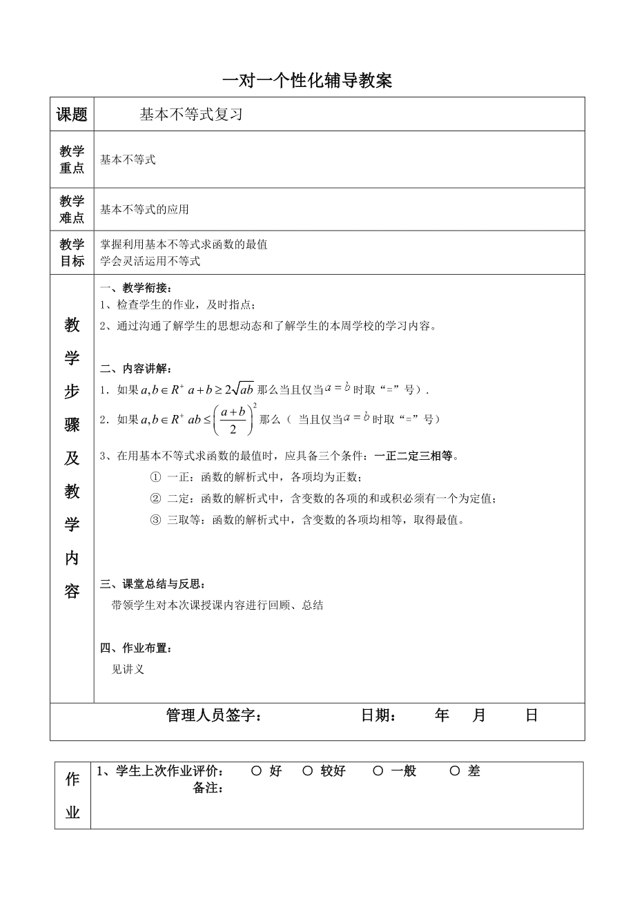 必修五基本不等式题型分类绝对经典_第1页
