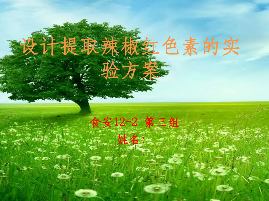 提取辣椒红色素的实验方案_第1页