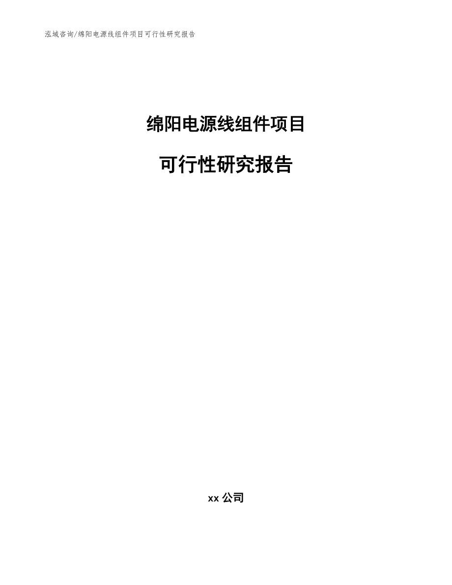 绵阳电源线组件项目可行性研究报告（模板范本）_第1页