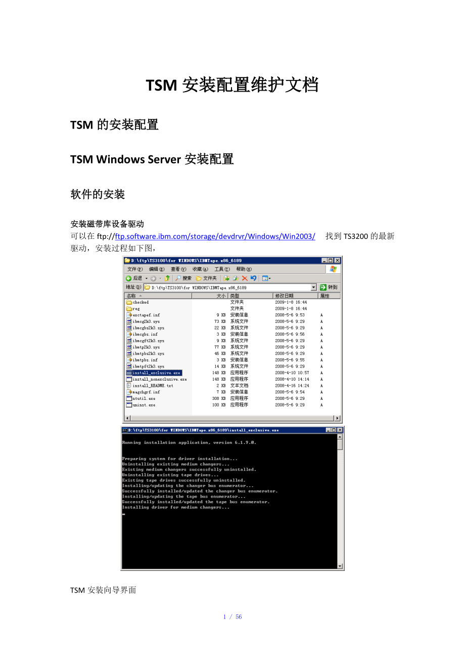 TSM安装配置维护文档参考模板_第1页
