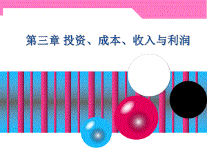 第三章投资、成本、收入与利润